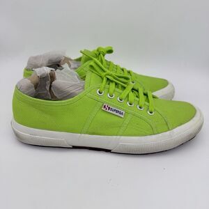 SUPERGA Green Canvas Sneakers Walking Comfort Fashion Shoes WOMENS SZ 9.5 MENS 8